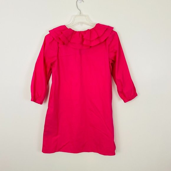 Who What Wear Women's Dress Medium Mini Pink Ruffle Long Sleeve V-neck New - Picture 7 of 10